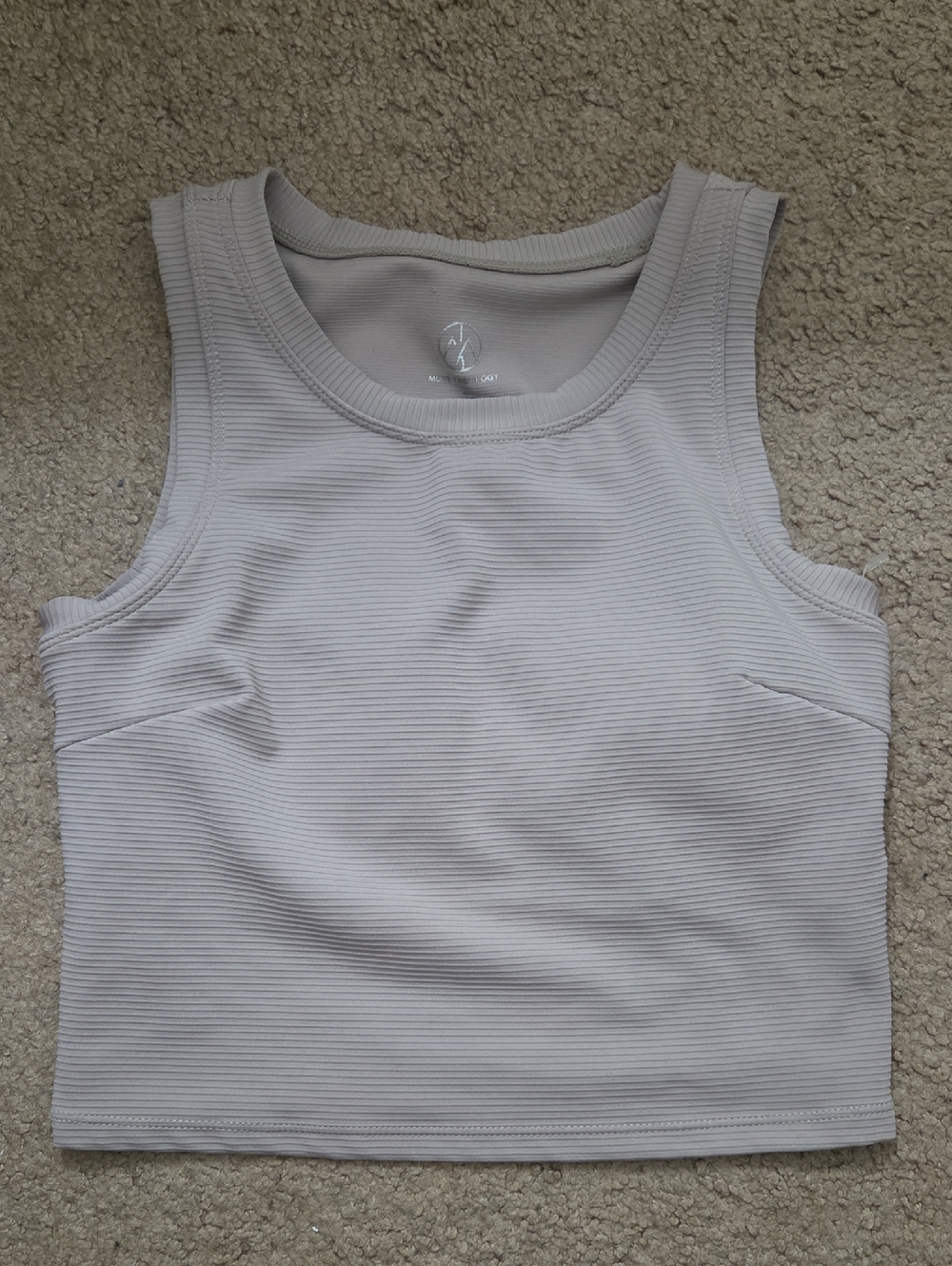 Ribbed Crop Athletic Tank Top